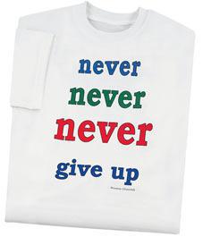never give up 